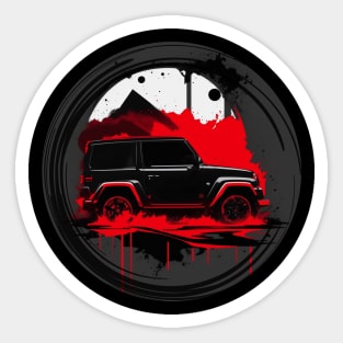 Jeep Vehicle Dark Black design Sticker